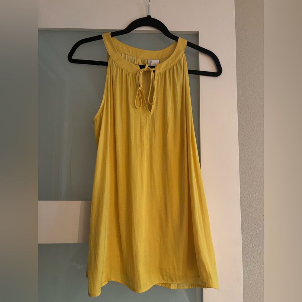 CAbi Yellow Sleeveless Blouse 5725